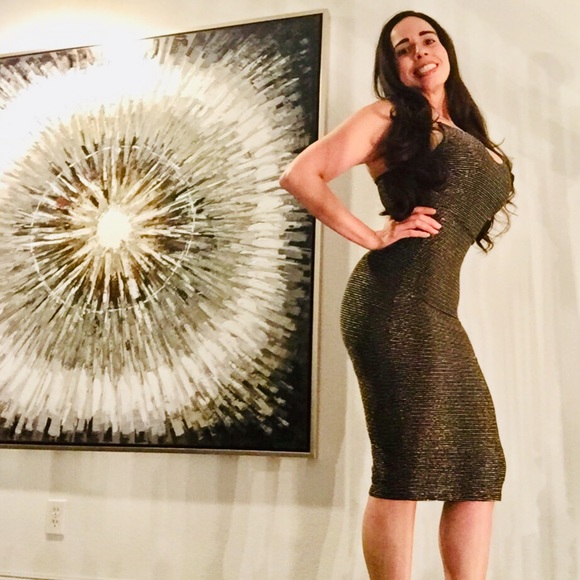 black silver and gold dress